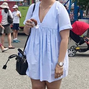 Zara light blue Romper Dress